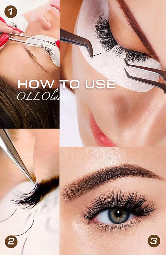 OLLOLASHES Eyelash Extension B C CC D J Curl Mix 5-20mm 0.03 0.05 0.07 0.15 Super Matte Classic Lash Extensions Professional Supplies for Lash Techs (D-0.03, 13-20mm)