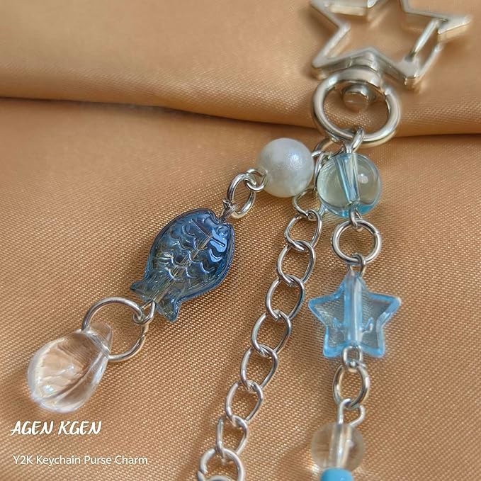 Novelty keychains Aesthetic Y2K Keychain Charms Stylish Keychains Accessories for Women Bag Purse Gifts