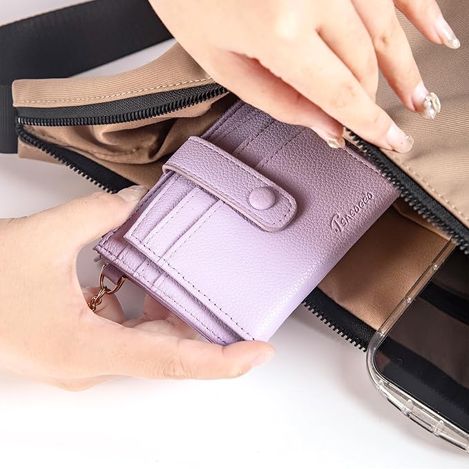 Keychain Wallet Wristlet Small Credit Card Holder Bracelet Key Chain Purse Bangle Tassel Beads Key Rings for Women