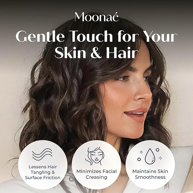 Moonaé Mulberry Silk Pillowcase – Pure Silk Pillow Cover for Healthier Hair & Smoother Skin – Soft, Breathable and Temperature-Regulating, Luxurious Silk Case Colors White-S