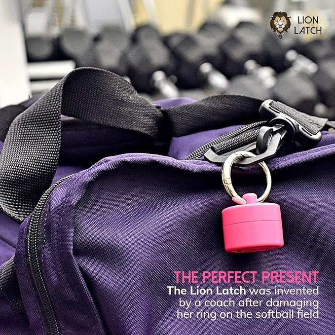 Lion Latch Travel Jewelry Box Case, Ring Holder on Shark Tank - Ring Holder for Women Girls with Keychain, Small Jewelry Organizer Boxes, Portable Ring Keeper Key Chain, Jewelry Storage Case