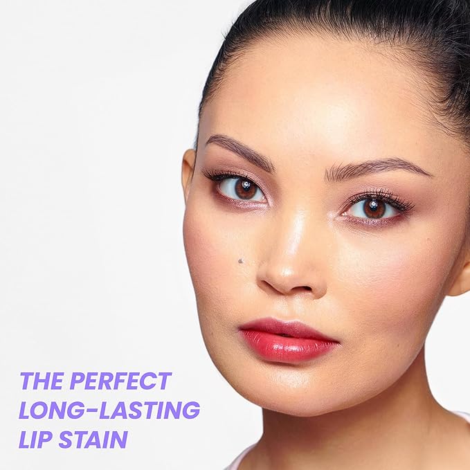 Wonderskin Wonder Blading All Day Lip Stain Peel Off Masque and Reveal Kit - Long Lasting, Waterproof Pink Lip Tint, Transfer Proof Natural Makeup Stain Kit (Romance)