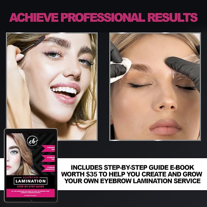 Professional Brow Lamination Kit | Eyebrow Lamination Kit for Professional or DIY Use at Home | Easy to Use | Brows Brushes Added