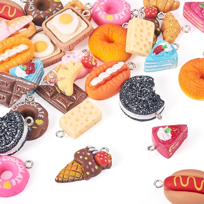 Craftdady Resin Plastic Miniature Food Snack Pendants Charms Ice Drink Juice Pendants Cute Bottle Fruit Keychain Charms Hang Ornament for DIY Craft Earring Bracelet Necklace Jewelry Making