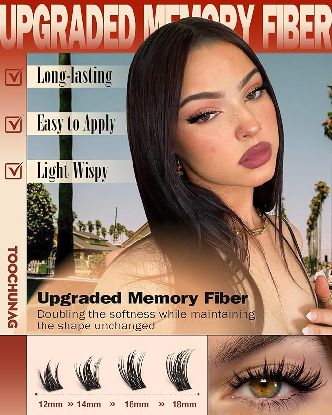 Manga Lash Clusters Anime Eyelash Clusters Volume Cluster Eyelash Extensions 12-18mm Thick Spiky Lashes Clusters 144pcs Cluster Lashes Individual DIY Lash Extension by TOOCHUNAG