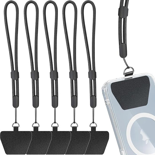 Phone Lanyard Wrist Strap, 5 Pack Adjustable Wrist Lanyard for Around The Hand With Tether Tabs Compatible with iPhone and Most Cell Phone