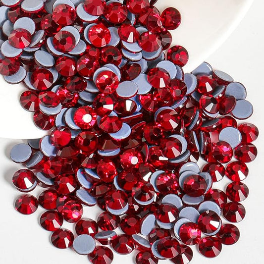 Beadsland Hotfix Rhinestones, 1440pcs Flatback Crystal Rhinestones for Crafts Clothes DIY Decorations, Dark Siam, SS16, 3.8-4.0mm