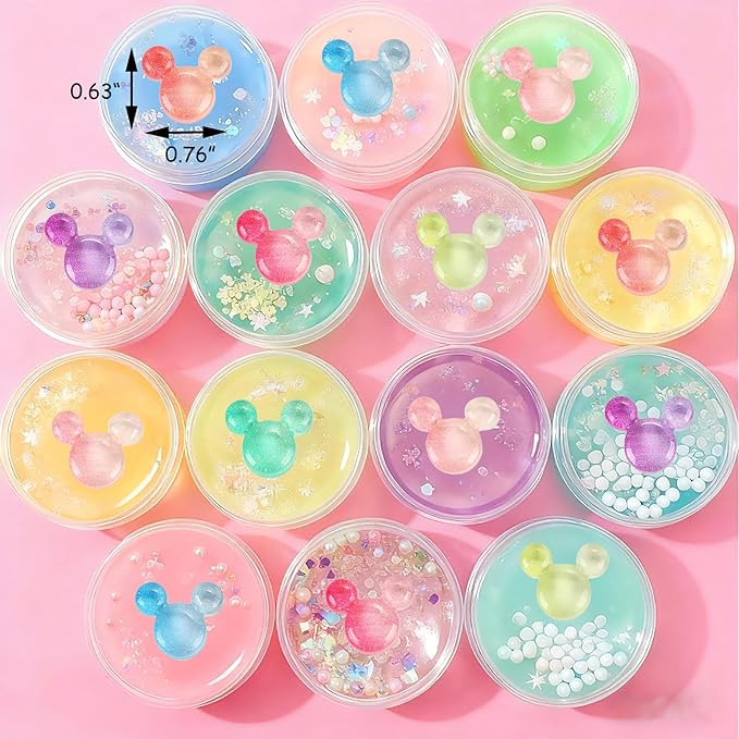 49Pcs Cute Slime Charms Bulk Set – Kawaii Accessories Flatback Resin Charms for Crafts, Mini Resin Animals Embellishments for Nail,Phone Junk Cases, Hairpins Scrapbooking& DIY Decoration (Gradient)