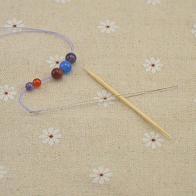 20pcs Pieces Beading Needles,Seed Beads Needles Big Eye Beading Needles Beading Embroidery Needles Long Straight Beading Thread Needles with Needle Bottle for DIY Jewelry Making(5.04inch)