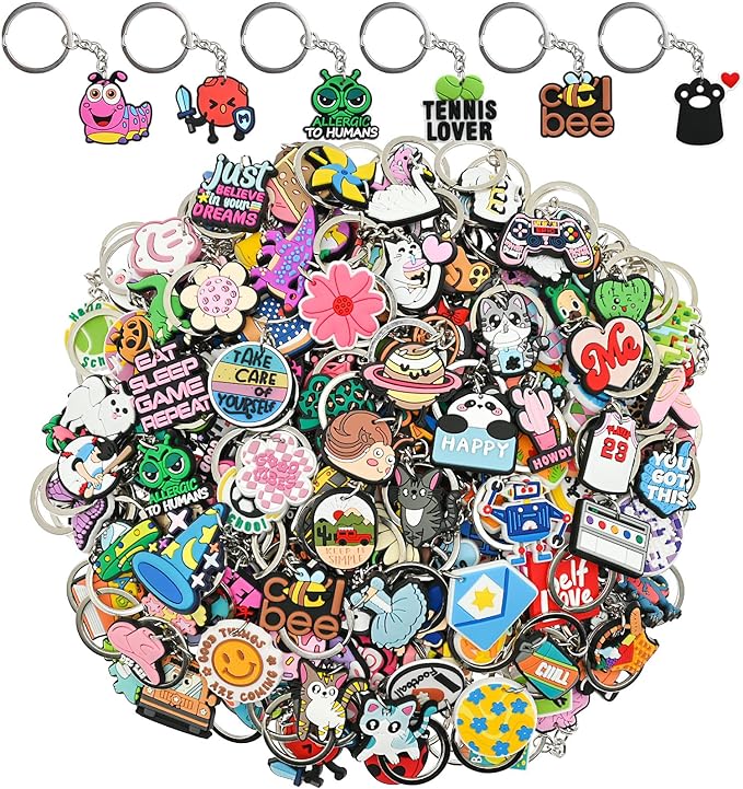 XHAOYEAHX Random Keychains Bulk,Cute Key Chain for Prizes Gifts Party Favors