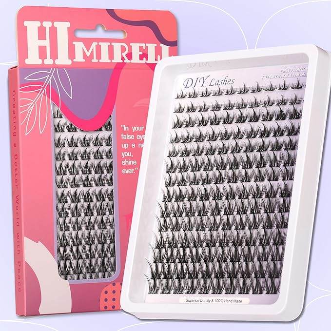 Himirell Lash Clusters Wispy Eyelash Cluster Eyelash Extensions Clusters Lashes Extension Natural Look Eyelashes Fairy Lash Clusters Manga Individual Lashes for Self Application (8-16MM)