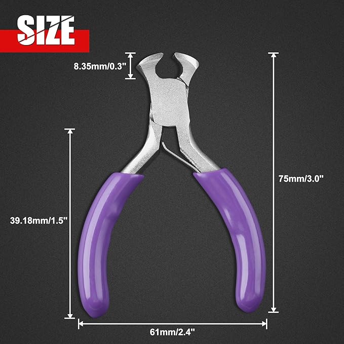 3 Inches Mini End Cutting Pliers Precision End Nippers Zipper Install Tool Nail Puller Tool Small Wire Cutter For Guitar Strings Beading Jewellery Making Tool Shoes Repair Tool
