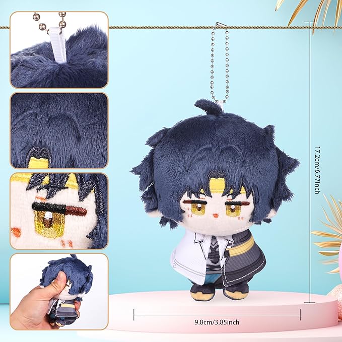 UTIEHD Zenless Zone Zero Plush Keychains, Cute 4 Inch ZZZ Collectible Dolls, Compact Size for Bags and Keys for Fans