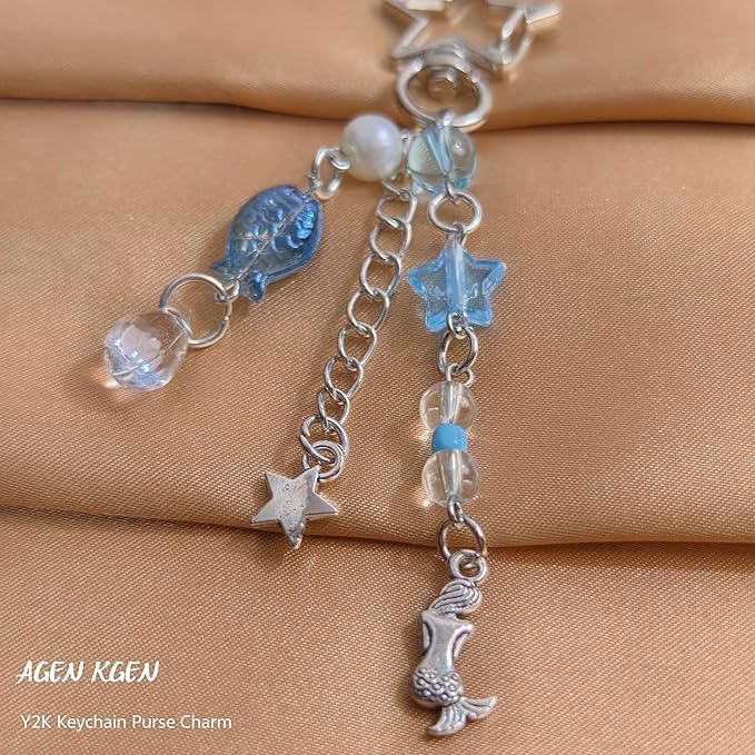 Novelty keychains Aesthetic Y2K Keychain Charms Stylish Keychains Accessories for Women Bag Purse Gifts