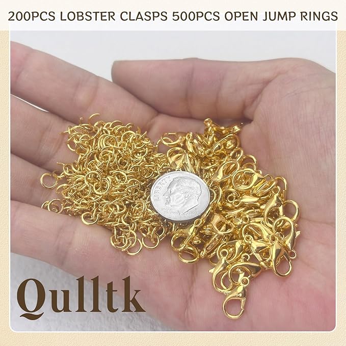 700Pcs Lobster Claw Clasps and Open Jump Rings Set,Lobster Clasps for Jewelry Making Bracelet Clasp and Closures for DIY Necklace Jewelry Anklet