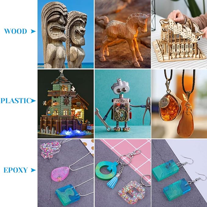Pin Vise for Resin Casting Molds, Shynek Hand Drill for Jewelry Making Resin Tools Includes 1Pcs Push Hand Drill 10Pcs Drill Bits 480Pcs Eye Screws for DIY Keychain (Gold+silver)