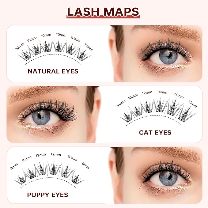 JOLIETIFY DIY Lash Extension Kit, Soft Manga Style, Faux Mink Cluster Lashes 8-16mm, Waterproof Bond & Seal, Reusable Individual Lashes, Eyelash Tweezers & Remover, Easy Application for Beginners