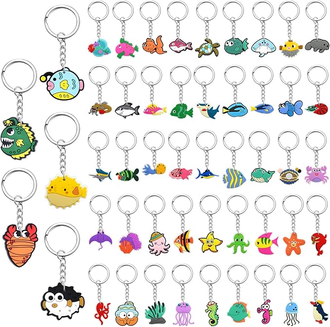 Keychains Bulk DIY Cute Keychain Charms Backpack Charms for Girls Backpack Keychains PVC Key Ring Party gifts