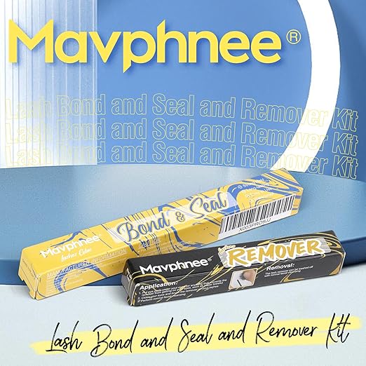 Mavphnee Lash Bond and Seal Kit - Waterproof Cluster Lashes Glue with Strong Hold Eyelash Adhesive and Remover for DIY Eyelash Extensions