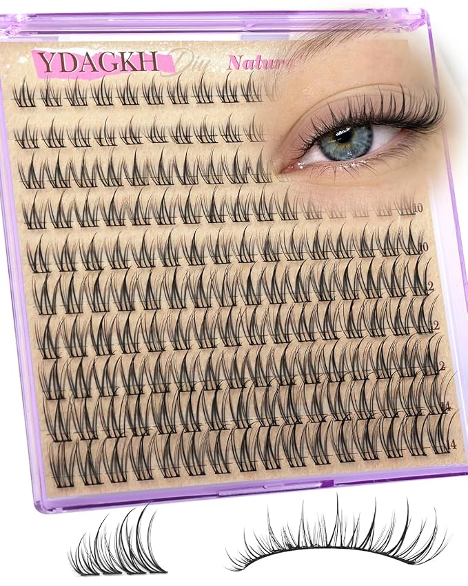 Short Anime Lash Cluster Natural Lash Extension Spiky Individuals Lashes 8-14mm Manga Cluster Eyelash Extensions Super Natural DIY Doll Eyelash Extension C Curly Wispy Eyelash Clusters