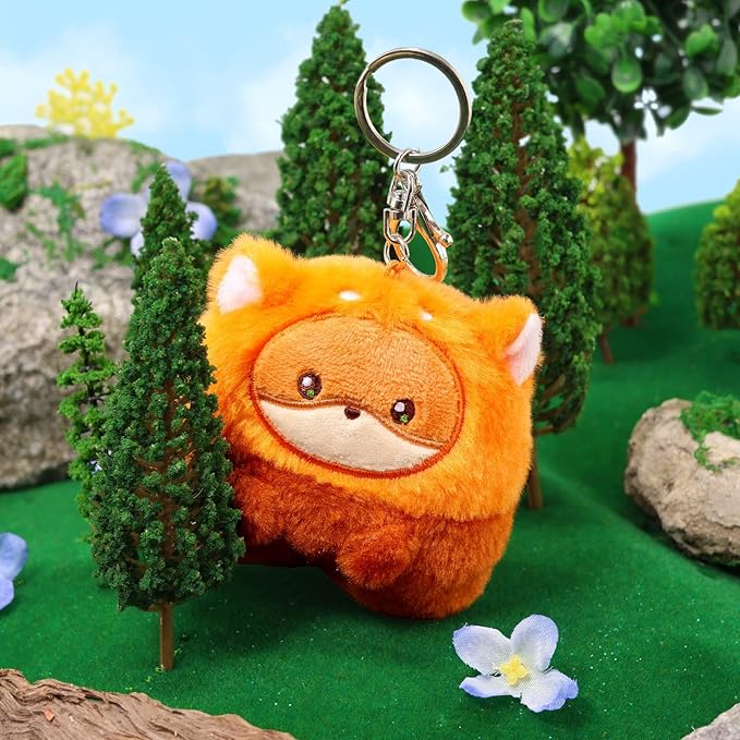 Anirollz Miniz Plush Charm Cute Stuffed Animal Keychain Kawaii Mini Bag Accessory Collectible Pocket Toy for Kids & Adults