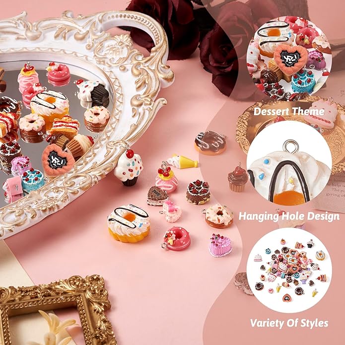 Craftdady Resin Plastic Miniature Food Snack Pendants Charms Ice Drink Juice Pendants Cute Bottle Fruit Keychain Charms Hang Ornament for DIY Craft Earring Bracelet Necklace Jewelry Making
