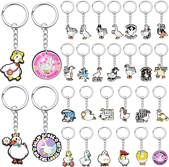 Keychains Bulk DIY Cute Keychain Charms Backpack Charms for Girls Backpack Keychains PVC Key Ring Party gifts