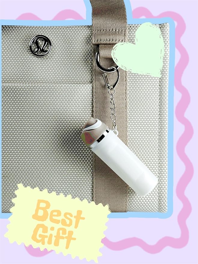 Mini Trendy Bottle Keychain Accessories Compatible with Owala Water Cute Tumbler Cup Chapstick Lip Balm Holder Charms