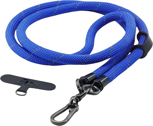 Cell Phone Lanyard Crossbody Rope Around the Neck Wrist Strap for Most Smartphone Case Headset Keychain Offices ID - Navy Reflective