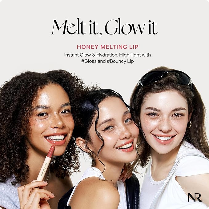 Nature Republic HONEY MELTING LIP (03 BERRY) SOFT LIP STICK, Hydrating Gloss, Moisturizing balms, Sheer tint, Shine & Glowy Finish, korean make up