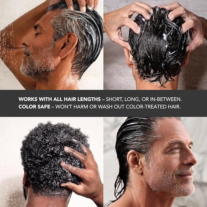 Caldera + Lab Hair Care System for Men – Shampoo, Conditioner & Leave-In Scalp Serum | Clean, Sulfate-Free Set | Fuller-Looking, Stronger Hair | Gift-Ready