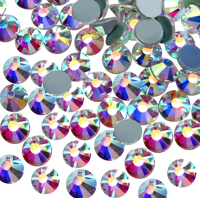 144pcs Hotfix Rhinestones Flatback Crystal Rhinestones for Crafts Crafting Clothes Shoes DIY Decorations, SS60(12.0mm), Crystal AB