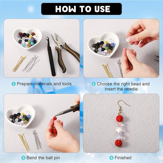 Sureio 500 Pieces 2 Inch 50 mm Eye Pins for Jewelry Making DIY Earring Eye Pins Jewelry Making Supplies for Craft Bracelet Necklace Pendant Accessories Supplies(Gold, Silver)