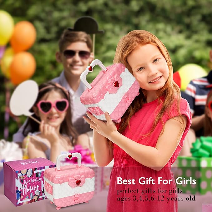 Kids Makeup Sets for Girls - Kids Makeup Sets for Girls 5-8, Maquillaje para Niñas, Play Make Up Kit, Best Toys for Little Girl,Princess Toddler Kid Stuff, Ages 3456789 10 Year Old Girl Birthday Gifts