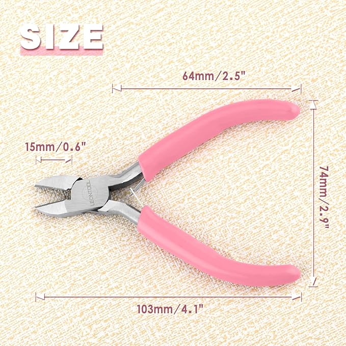 4-Inch Side Cutters for Jewelry Making Diagonal Cutting Pliers Wire Cutters Diagonal Side Cutting Pliers Mini Jewelry Making Tool Jewelry Plier for Wire, Zip Ties, Crafting