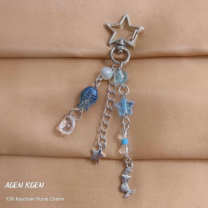 Novelty keychains Aesthetic Y2K Keychain Charms Stylish Keychains Accessories for Women Bag Purse Gifts