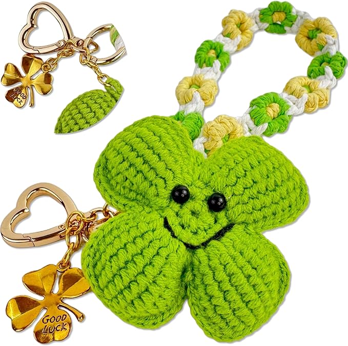Handmade Crochet Keychains with Daisy Wristband - Inspirational Gifts for Women, Graduation, Birthday