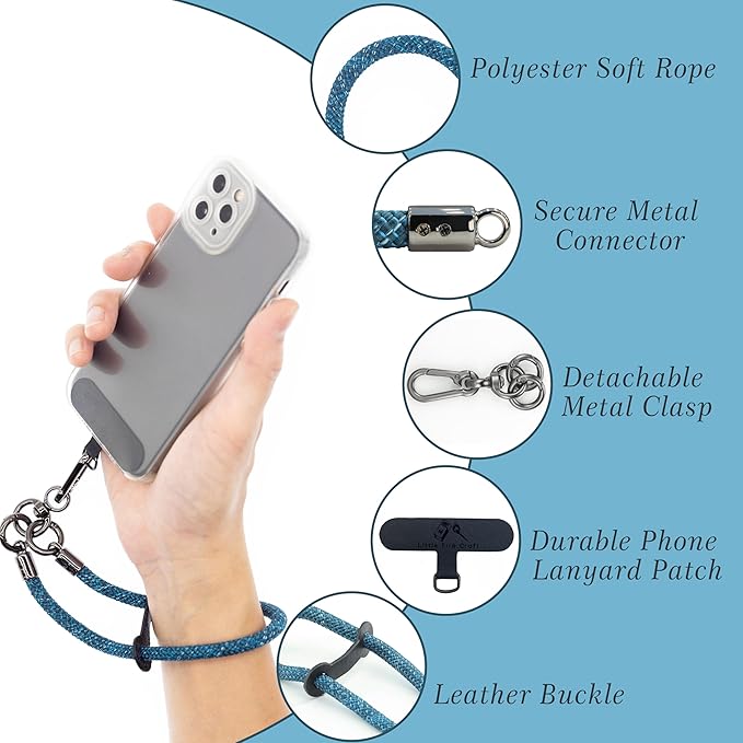 Cell Phone Wrist Strap Phone Lanyard Wrist Phone Wristlet Lanyard Hand Wristlet Strap (Camo Blue)