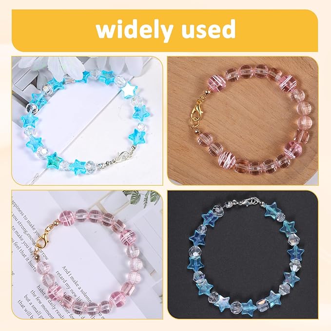 700 Pieces Crimp Beads Calotte Ends for Jewelry Making, 7 Colors Clamshell Bead Tips Open End Caps Knot Covers for DIY Bracelet Necklaces Earrings Keychains