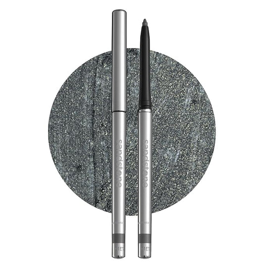 Sandstone Scandinavia Hypoallergenic Waterproof Eyeliner - Fragrance Free Metallic Eye liner - Vegan and Cruelty Free Eye Pencil - Eyeliner Pencil for Sensitive Eyes (Grey Stone)