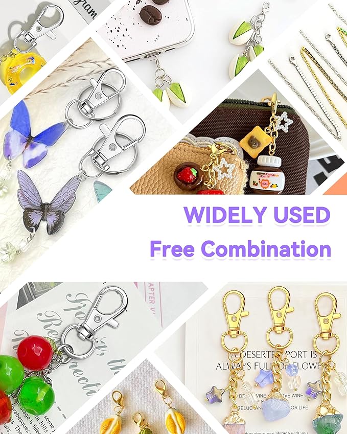 990PCS FIVEIZERO Keychain Making Kit - Keychain kit with Key Ring, Key Chain Clip, Lobster Claw Clasps, Swivel Snap Hook, Jumprings & Extender Chain for Crafts, DIY Projects and Jewelry Making