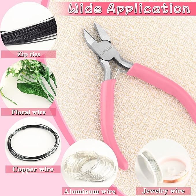 4-Inch Side Cutters for Jewelry Making Diagonal Cutting Pliers Wire Cutters Diagonal Side Cutting Pliers Mini Jewelry Making Tool Jewelry Plier for Wire, Zip Ties, Crafting