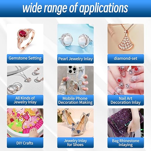 Jewelry Glue，Glue for Jewelry Making Repair，Suitable for bonding gem, Pearls, Earrings, Rings, Bracelets, Rhinestones, and Metals。Strong Waterproof Clear Adhesive 。2oz。