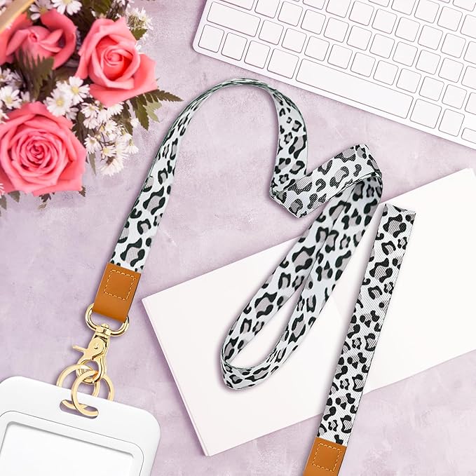 Cool Leopard Wristlet Keychain, Wrist Lanyard Key Chain For Women Men Car Keys Id Holder Card Phone Wallet Camera