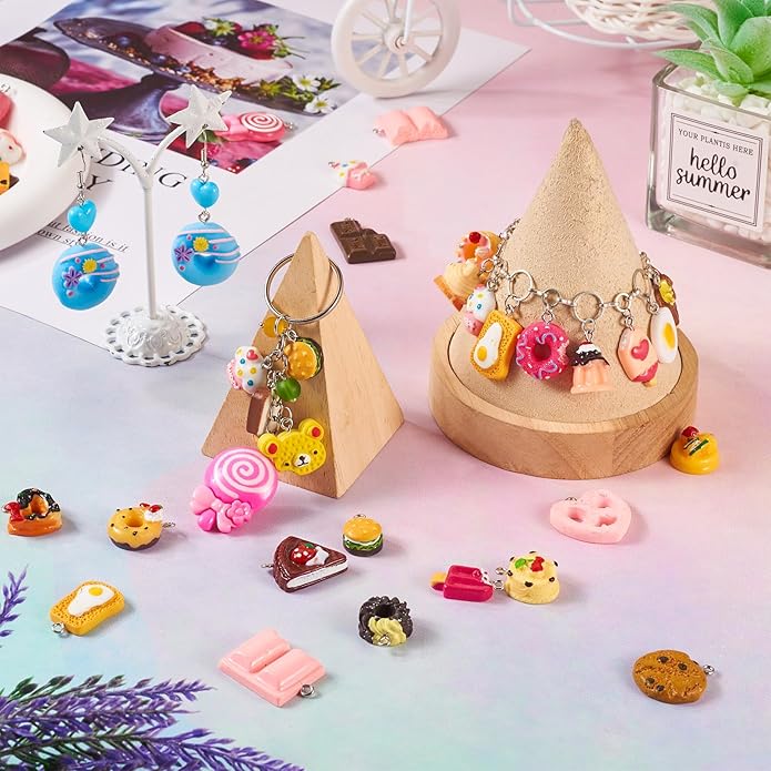 Craftdady Resin Plastic Miniature Food Snack Pendants Charms Ice Drink Juice Pendants Cute Bottle Fruit Keychain Charms Hang Ornament for DIY Craft Earring Bracelet Necklace Jewelry Making