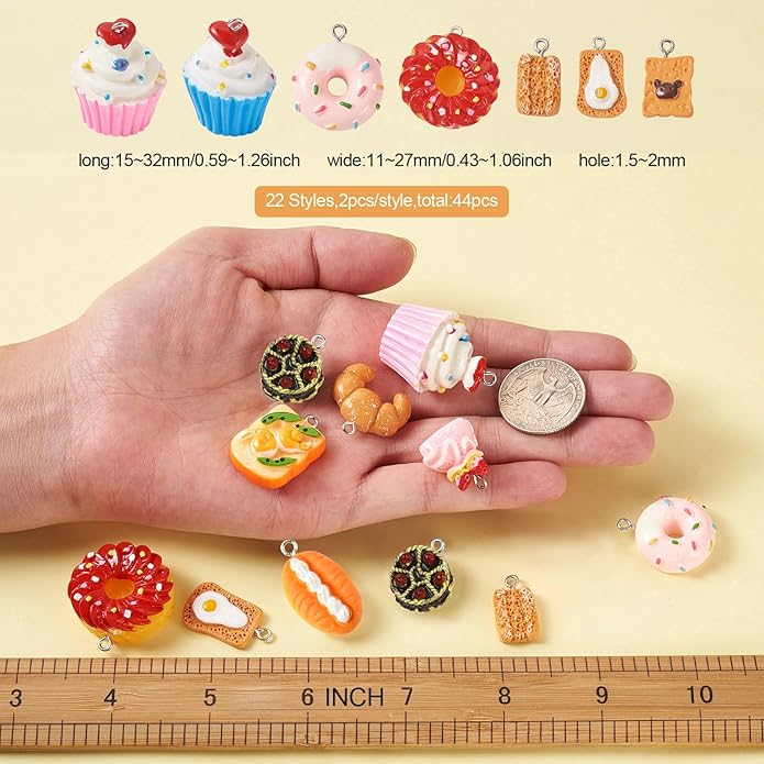 Craftdady Resin Plastic Miniature Food Snack Pendants Charms Ice Drink Juice Pendants Cute Bottle Fruit Keychain Charms Hang Ornament for DIY Craft Earring Bracelet Necklace Jewelry Making