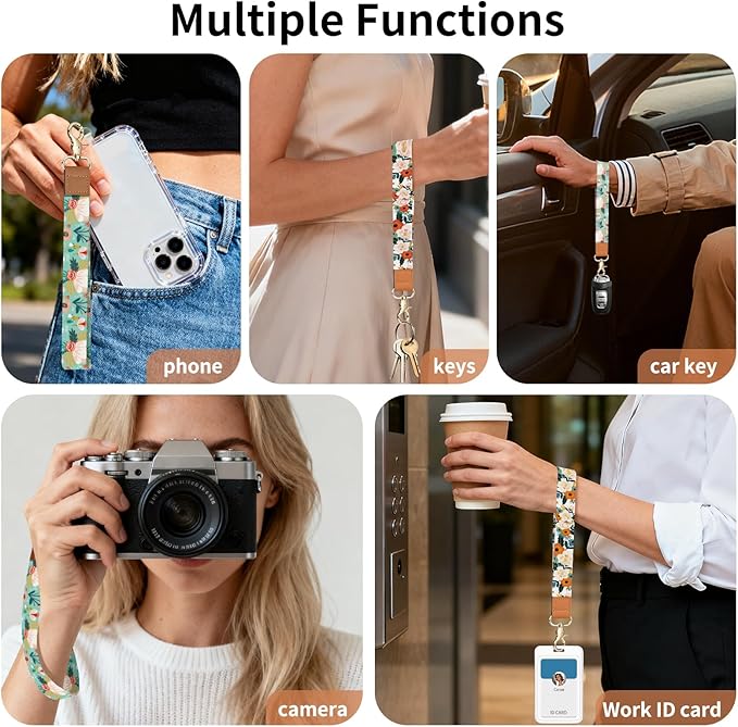 2 Pack Phone Wrist Strap Keychain，Cell Phone Lanyard，for Key Chains Car Keys ID Badges Wallet Camera Wrist Strap