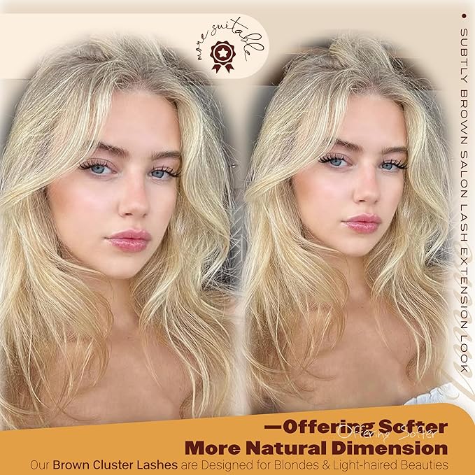 Anime Cluster Lashes Brown Lash Clusters Manga Eyelash Clusters Natural Dark Brown Individual Lashes 10-16MM Fairy Cluster Eyelash Extensions 110Pcs DIY Spiky Cluster Lashes at Home by JIMIRE