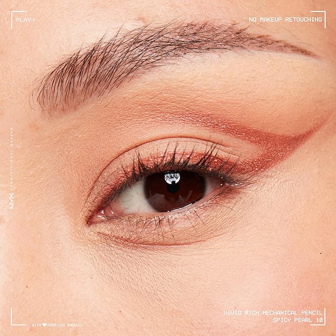 NYX Professional Makeup Mechanical Eye Pencil, Vivid Rich Mechanical, Creamy Retractable Eyeliner - Spicy Pearl, Bronze Eyeliner