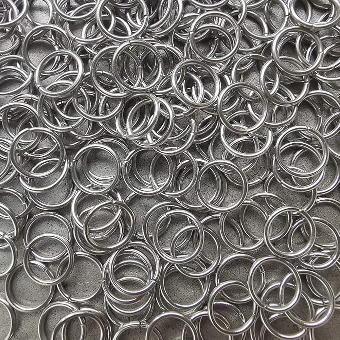 300 pcs Stainless Steel Split Rings Jump Rings Connector Rings for Jewelry Making Necklaces Bracelet Earrings Keychain DIY Craft (12614-10mm)